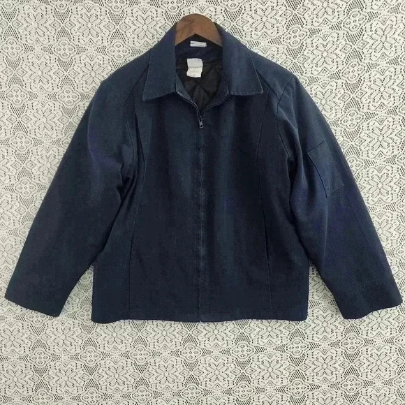 Vintage Postal Approved *USA *Full Zip Quilted Lined Work Jacket Women's XL - Picture 1 of 14